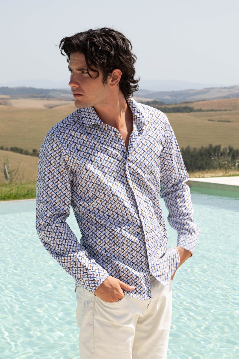 men's sgirt spòring summer 24  Firenze-60F-113