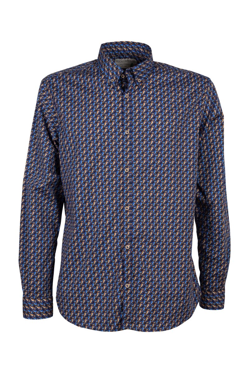 Camicia uomo Fall Winter 2024  PISA-60-710-BLU